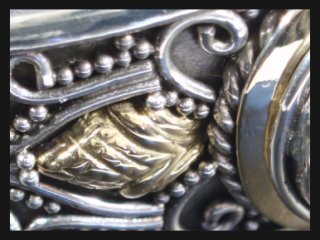 silver and gold ring