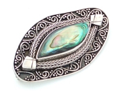 suarti abalone silver brooch