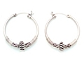 Silver Wire Hoop Earrings