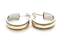 Silver and Gold Hoop  Earrings