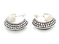 Nailhead wraparound silver stud earrings