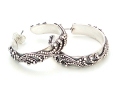 Silver Filigree Hoop Earrings