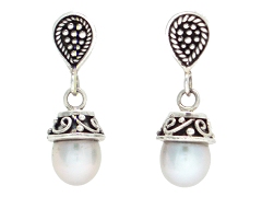 pearl drop stud earrings