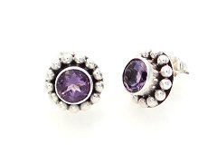 Suarti collection amethyst stud earrings