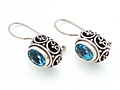 Deepset Topaz Silver Earrings