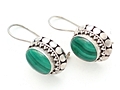 Malachite Wire Earrings