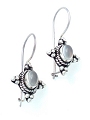 Moonstone Wire Hook Earrings