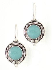 suarti blue quartzite wire earrings