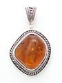 Twisted Wire Jawan Amber Pendant