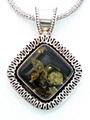 Green Amber Box Pendant