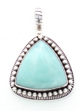 Triangular Blue Quartzite  Pendant