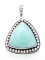 Triangular Blue Quartzite  Pendant