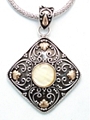 Golden Mother of Pearl Pendant