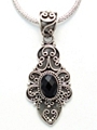 Faceted Black Onyx Pendant