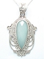 Faceted Blue Quartzite  Pendant