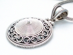 Circular Silver Pendant