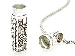 Filigree cylinder locket